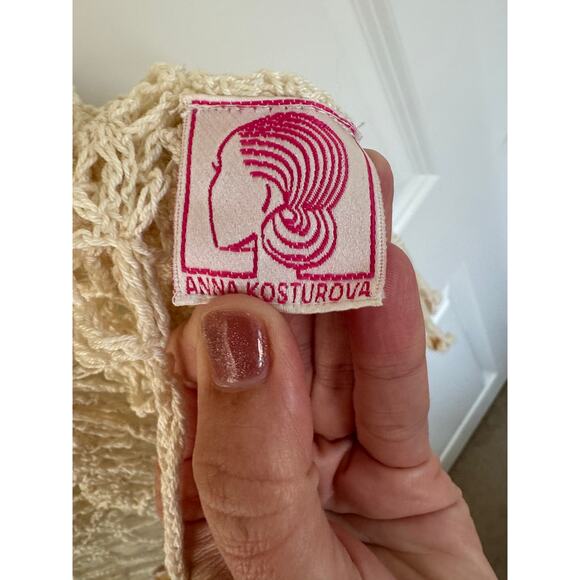 Anna Kosturova Crochet Shell Gypsy Top Small - Picture 5 of 6